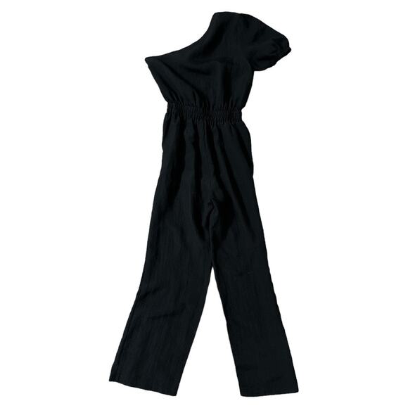 MVN the Label Black Lancey One Shoulder Dressy Jumpsuit 4 - Picture 5 of 10